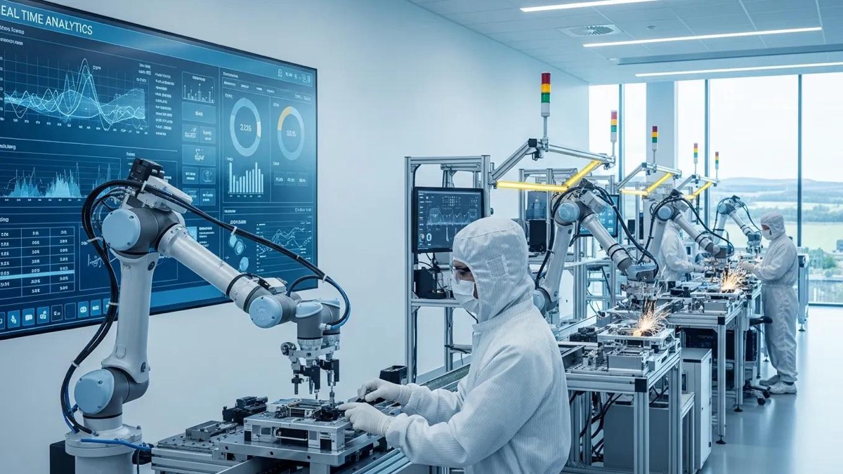 Illustration of technology and advanced manufacturing collaboration in Kent