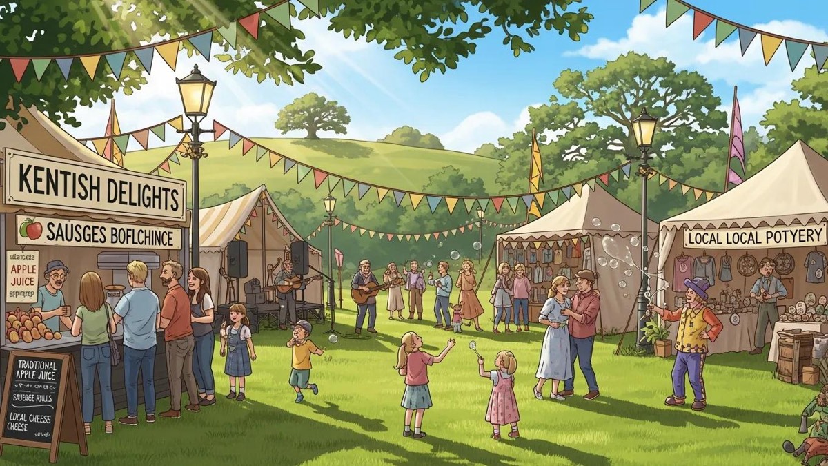 Vibrant festival scene in Kent showcasing local culture and community spirit